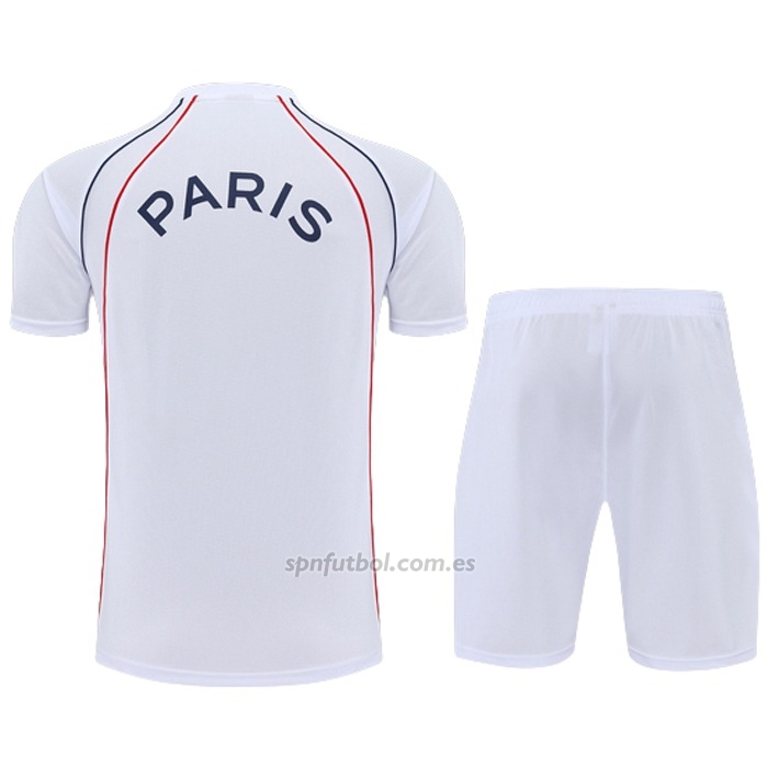 Chandal del Paris Saint-Germain Jordan Manga Corta 2022-2023 Blanco - Pantalon Corto